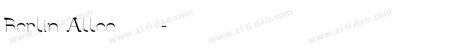Berlin Allee手机版字体转换
